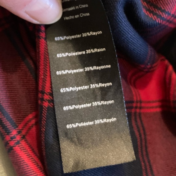 Voodoo Vixen pencil skirt. Red & navy plaid. Pinup. Size L. - Picture 7 of 11